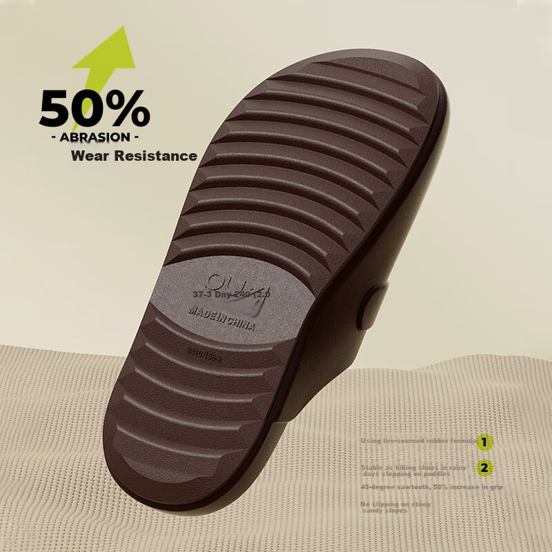 Poxi Thick-Soled Closed-Toe Slip-On Sandals