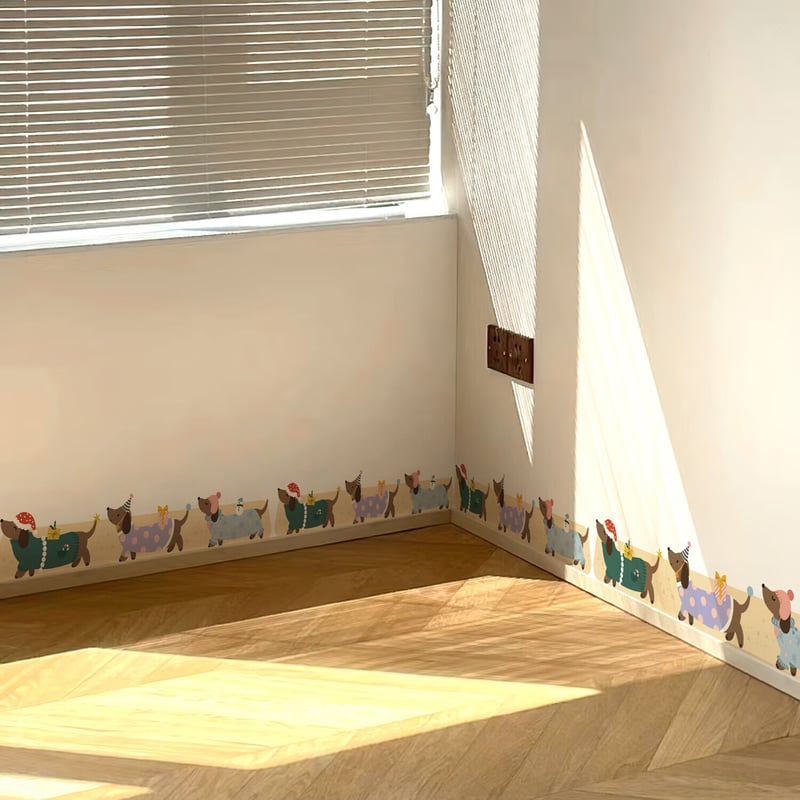 JIFFDIFF Cartoon Baseboard Wall Sticker