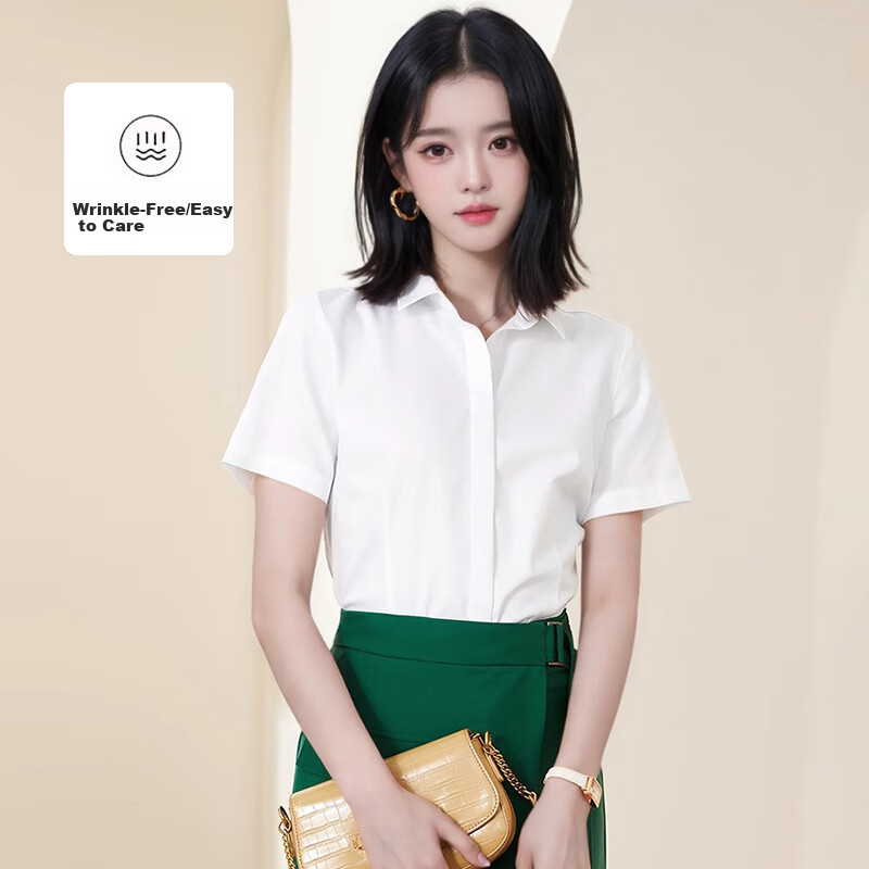 TELUOMAN White Short-Sleeve Shirt