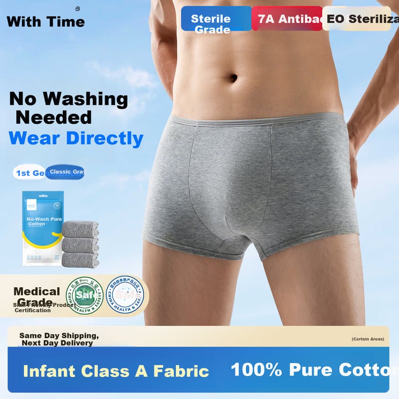 Youshiguang Disposable Cotton Travel Boxer Briefs - 6-Pack XL