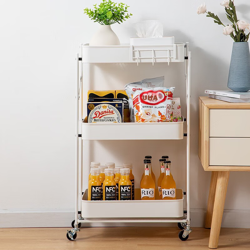 COOKER KING 3-Tier Foldable Kitchen Storage Rack