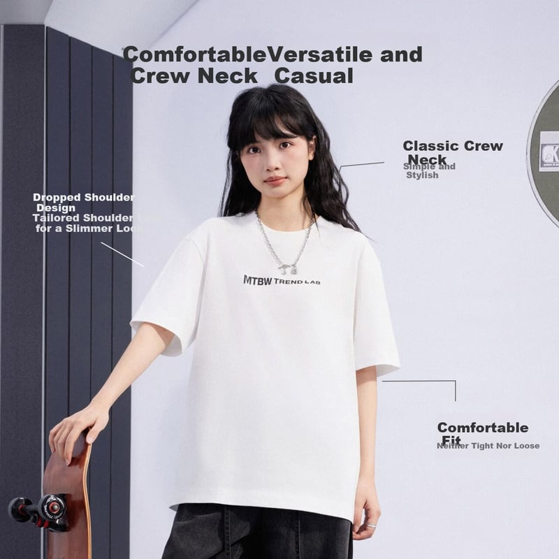 Metersbonwe Men's Casual Letter Print T-Shirt