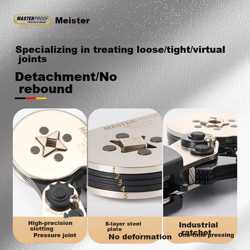 MASTERPROOF Electrical Pliers - Square Wire Connector Crimp Tool