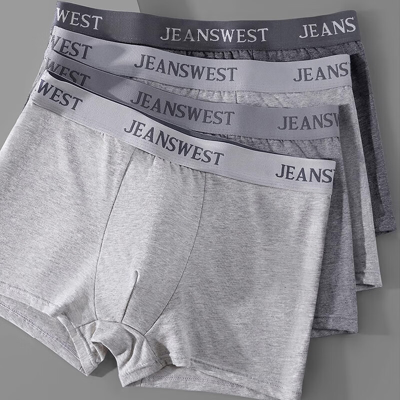 Jeanswest Men's Pure Cotton Boxer Briefs - 4 Pack