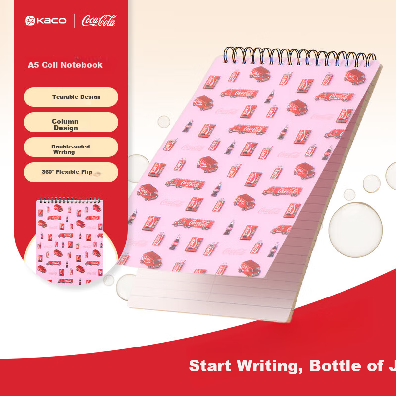 KACO A5 Spiral Notebook - Vintage Truck Coca-Cola Edition