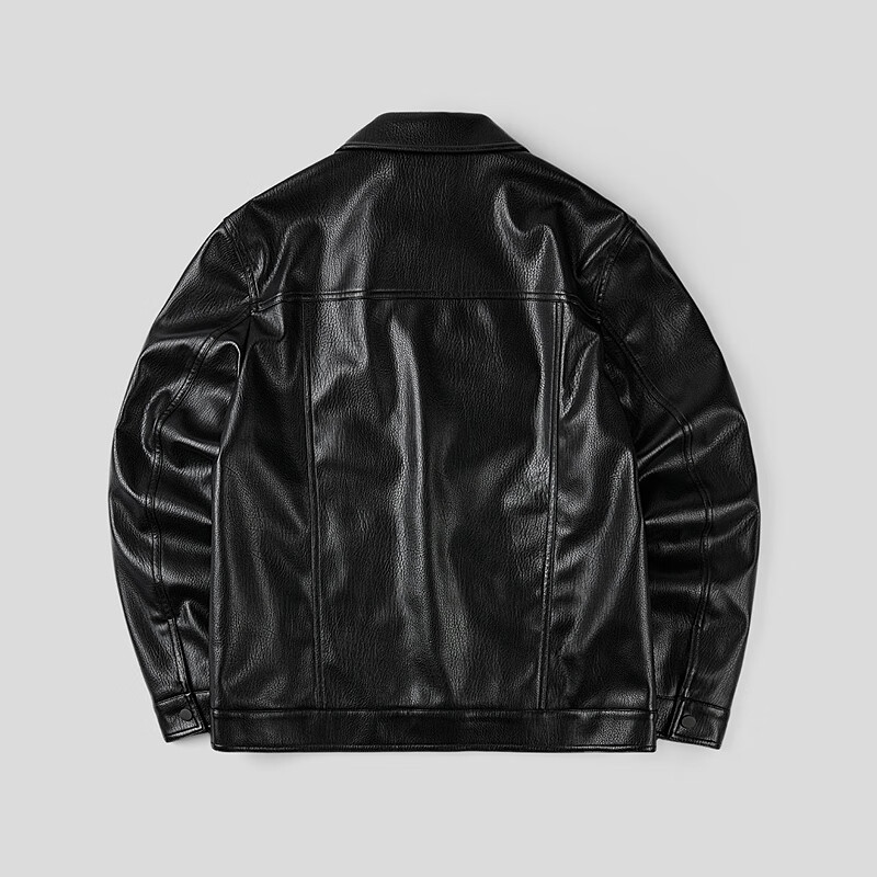 HLA Men's Mountain Series PU Leather Jacket