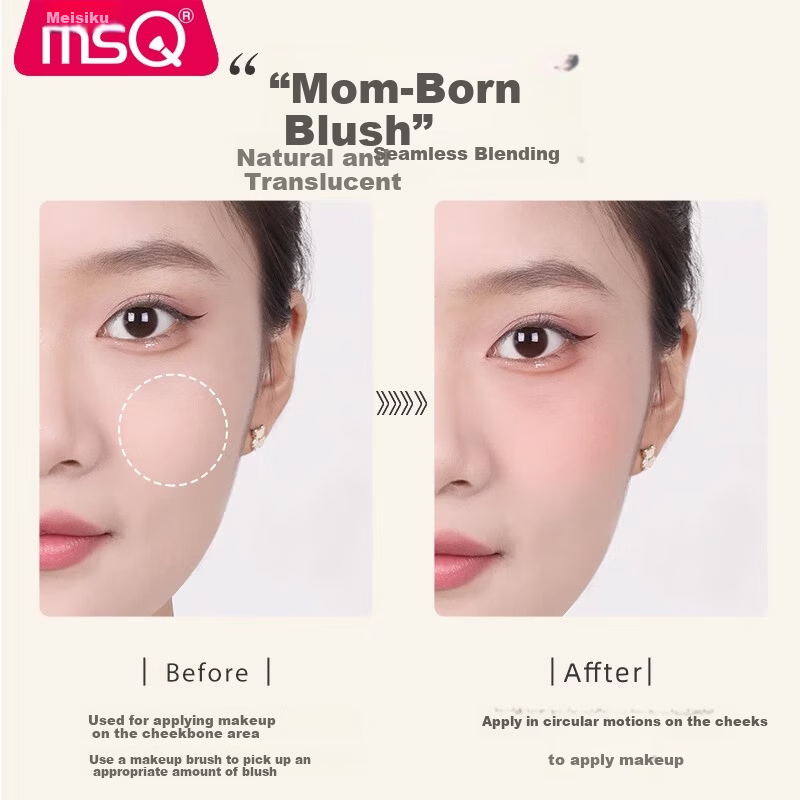 MSQ Large Pointillism Blush Brush - Ultra-Soft Highlight Tool
