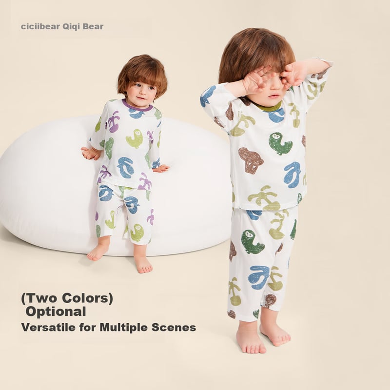 ciciibear 7A Antibacterial Baby Summer Modal Pajamas