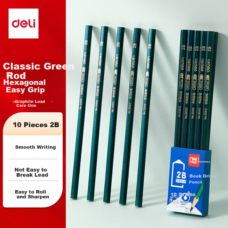 Deli Classic Green 2B Pencils 10-Pack
