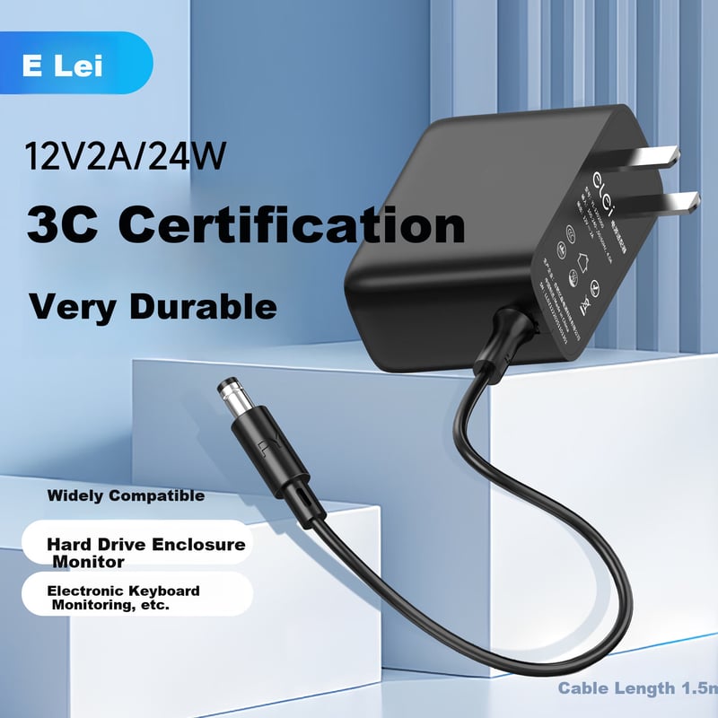 Elei 12V 2A Power Adapter for Monitor & Router