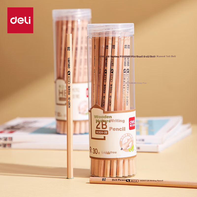 Deli 30 HB Pencils - Perfect for Sketching and Exams