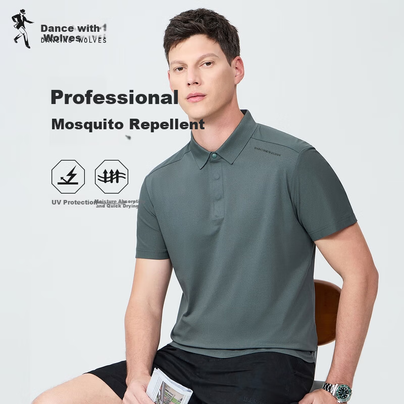 Dance with Wolves Men's Quick-Dry Polo Shirt