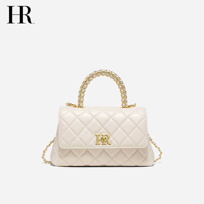 HR Women's Diamond Pattern Top-Grain Leather Crossbody