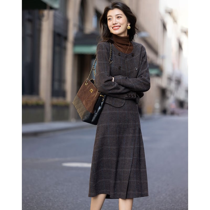 Demana Vintage Socialite Wool Suit Set