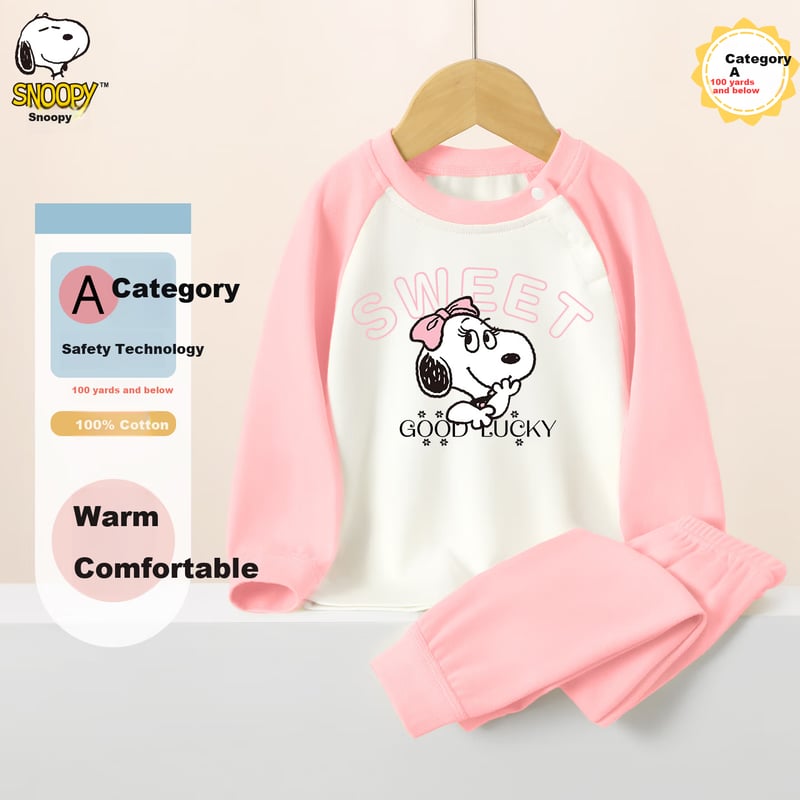 SNOOPY Kids Thermal Underwear Set for Autumn Winter