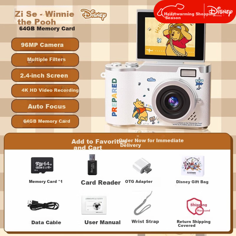 Disney Retro Mickey CCD Camera with 2.4" Screen