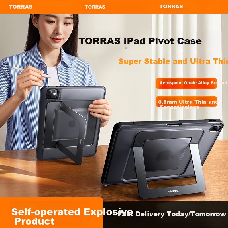 TORRAS Spine Case for iPad 11 - Ultra-Thin & Stable