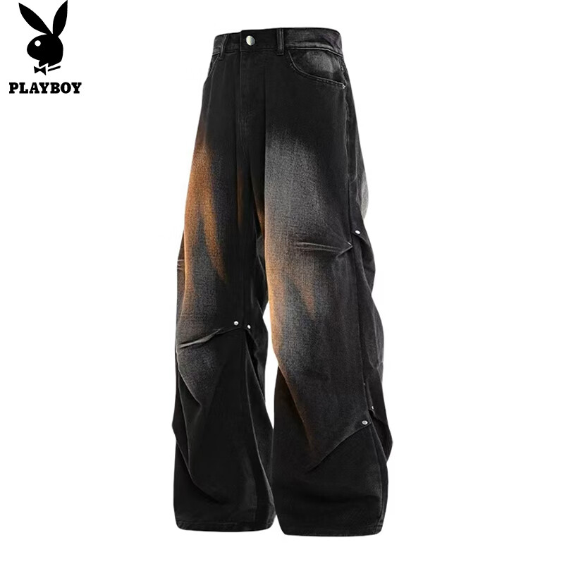 PLAYBOY Men's Casual Wide-Leg Jeans