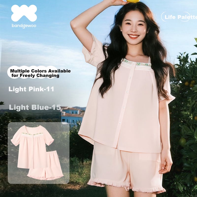 Bandgewoo Women's 2025 Cotton Pajama Set