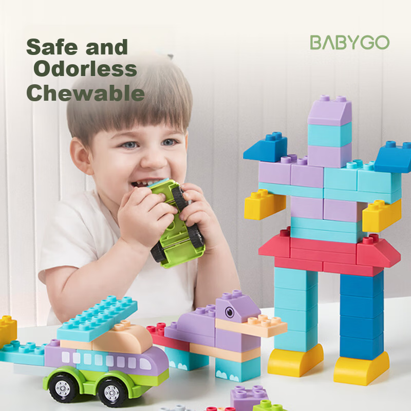 BG-BABYGO Soft Silicone Building Blocks
