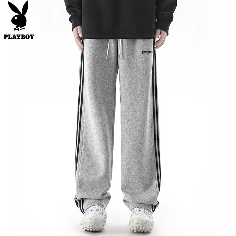 PLAYBOY Men's Loose Straight-Leg Casual Pants