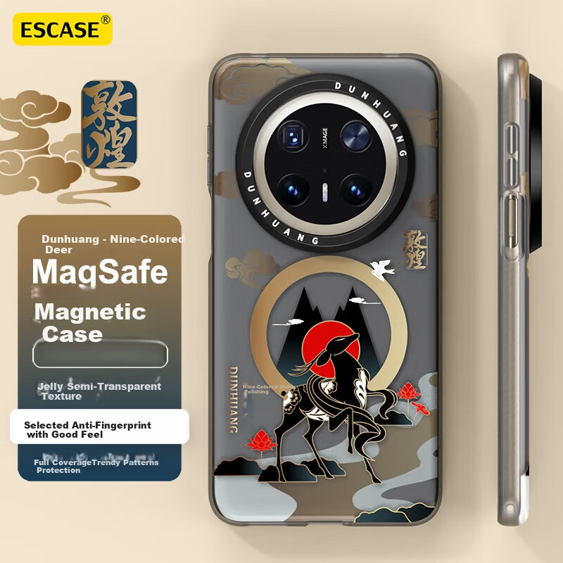 ESCASE Huawei Mate80 Pro Max Magnetic Shockproof Case - Disney Dunhuang Nine-Colored Deer
