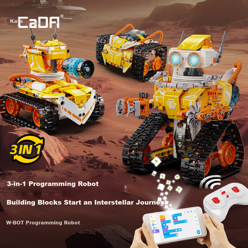CaDA Building Blocks W·BOT 3-in-1 Programming Robot