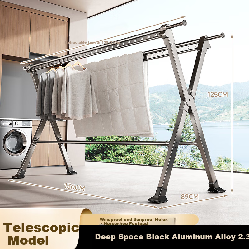 Sijimuge Foldable Aluminum Clothes Drying Rack