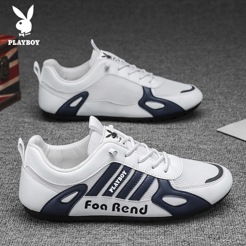 PLAYBOY Men's Korean-Style Casual Sneakers