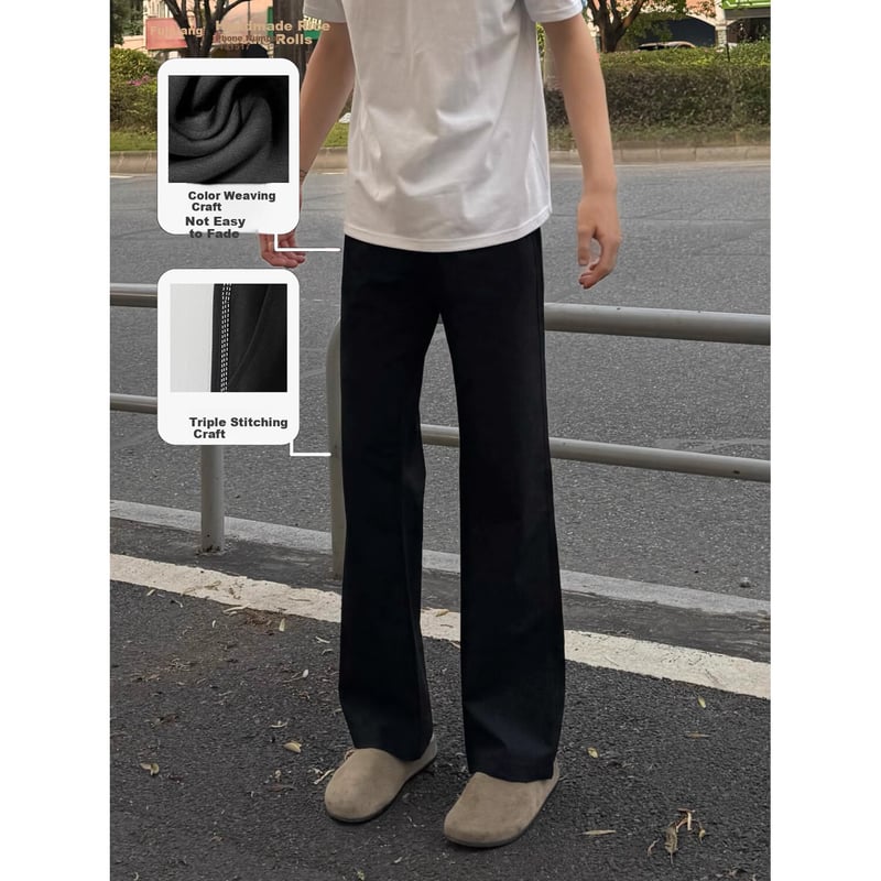Foss Phil Men's Autumn Winter Wide-Leg Pants