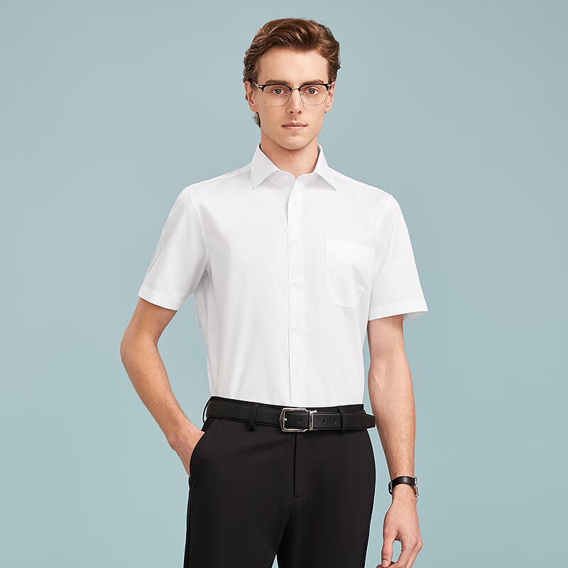 Youngor Pure Cotton Casual Men's Short Sleeve Shirt