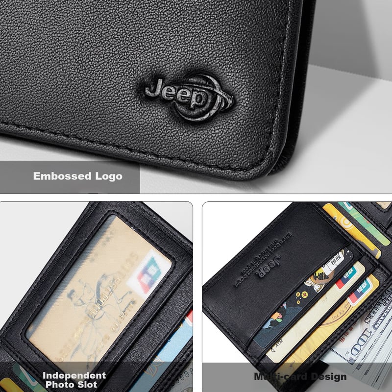 JEEP Men's Short Leather Wallet