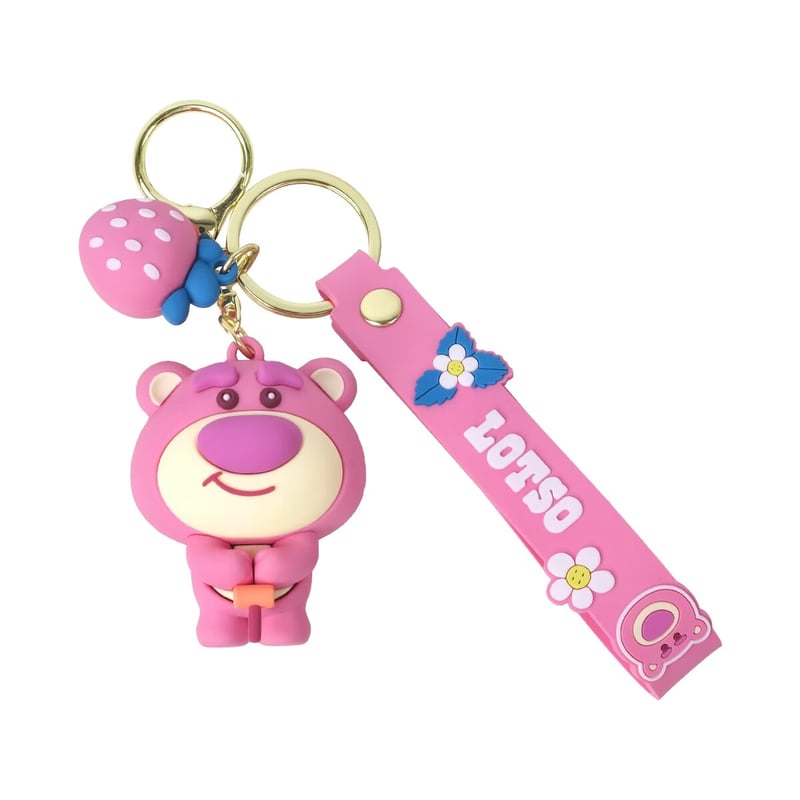 Disney GOLDLOK Strawberry Bear Keychain Backpack Pendant