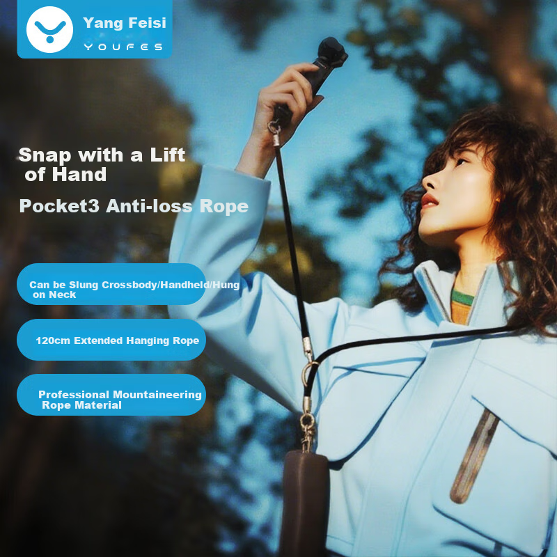 YOUFES DJI Pocket 3 Lanyard & Wristband