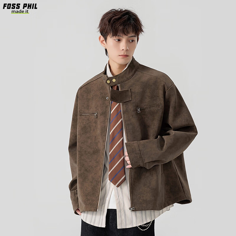 Foss Phil Vintage Tie-Dye Leather Jacket