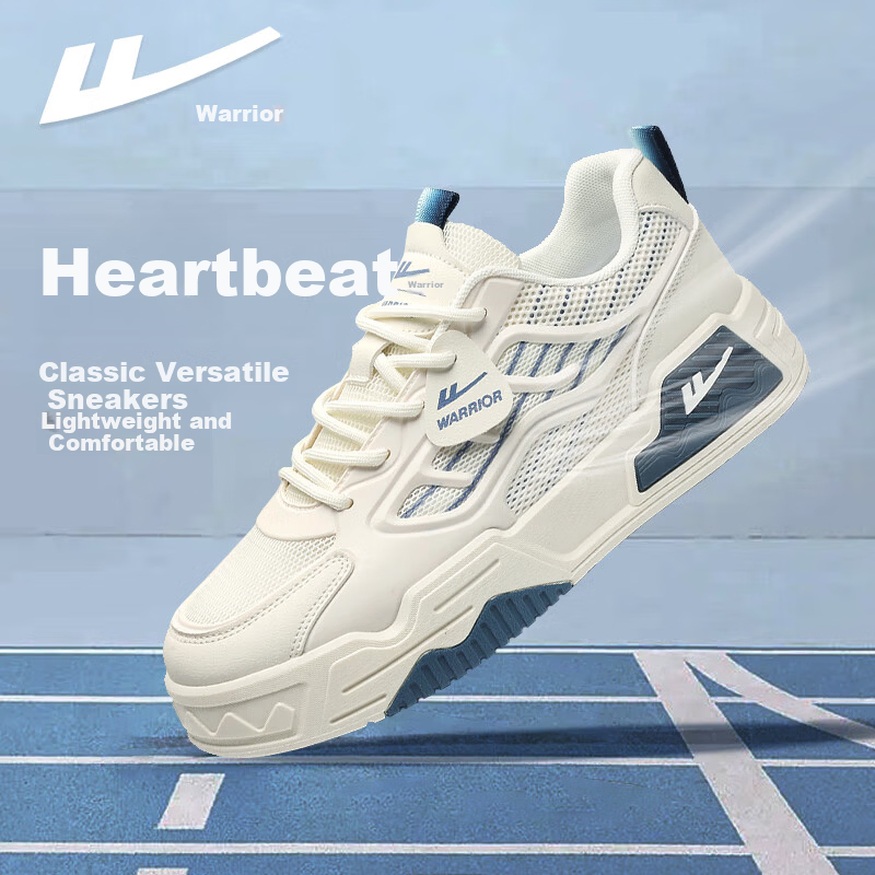 Warrior Men's Casual Sneakers Beige Blue