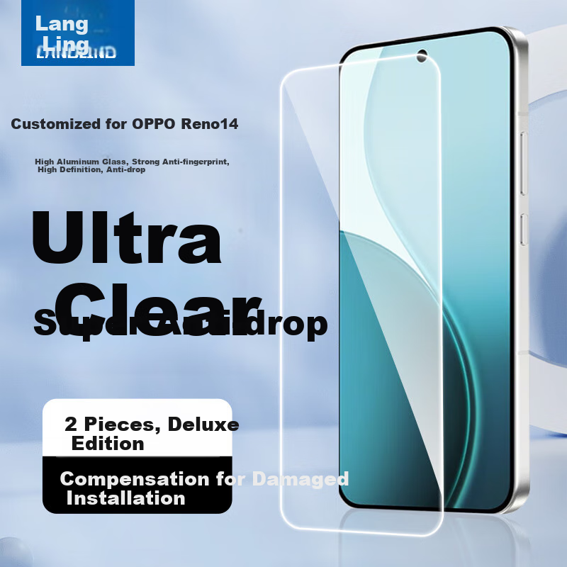 LANGLING Tempered Glass Screen Protector for OPPO Reno14
