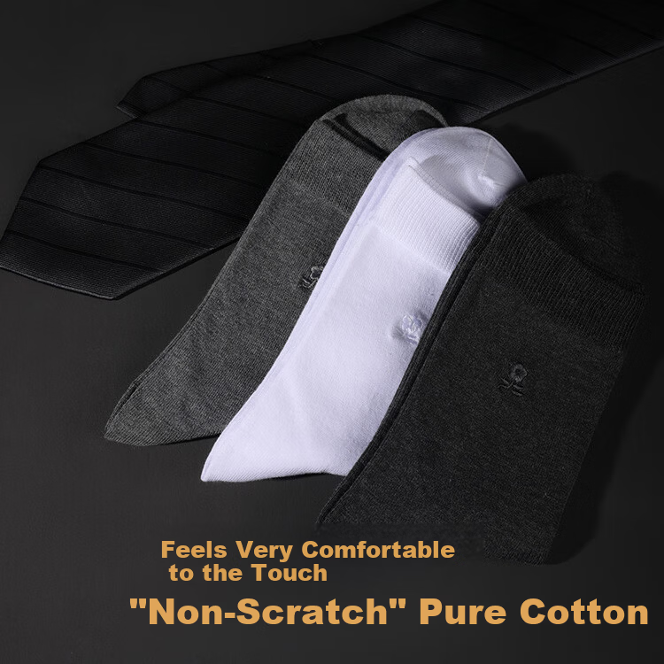 Montagut Men's 100% Cotton Antibacterial Socks