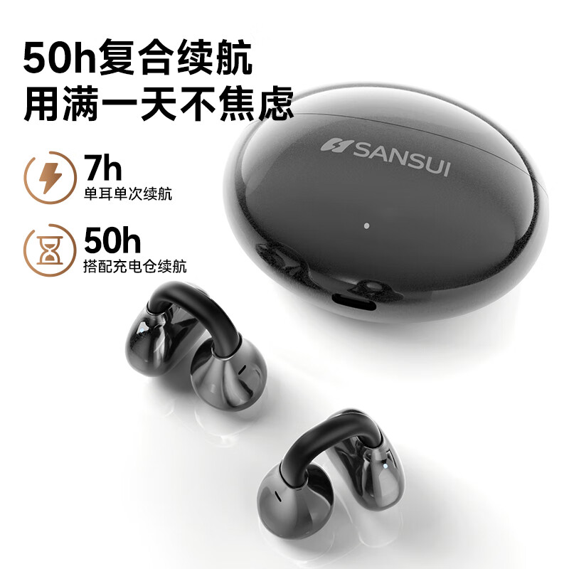 SANSUI W133 2026 Bluetooth Bone Conduction Headphones