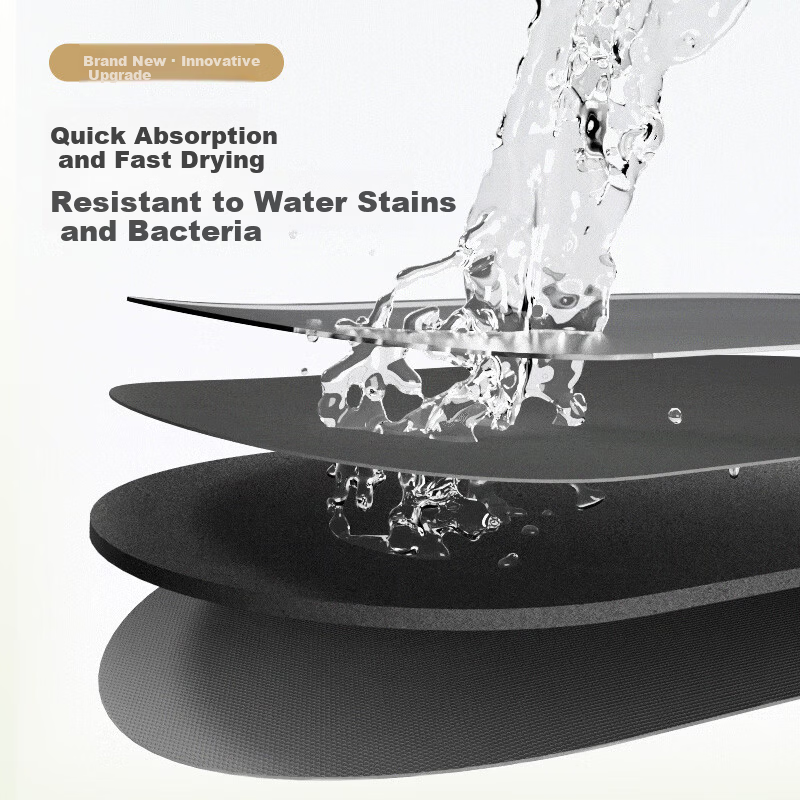 ZHUJUN Non-Slip Absorbent Bath Mat