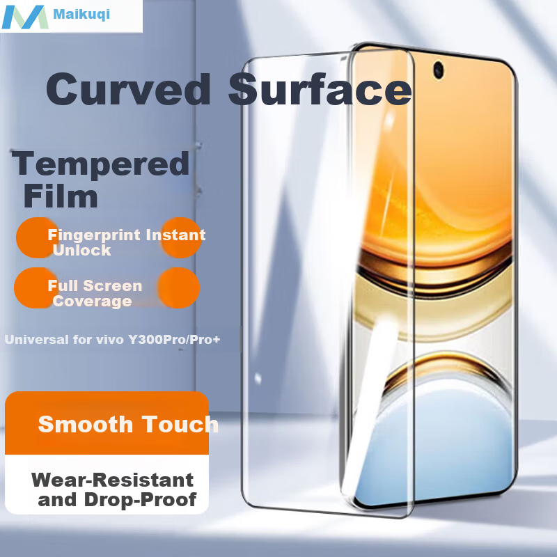 Maikuqi Curved Tempered Glass for vivo Y300 Pro/Pro+