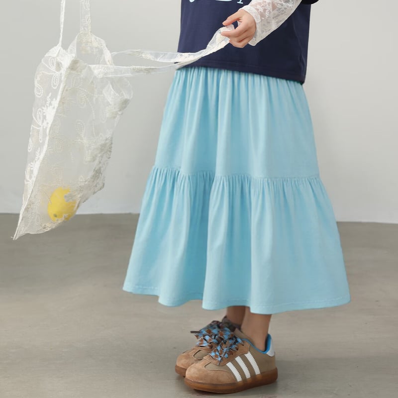 LUSON Summer Pleated Skirt for Girls