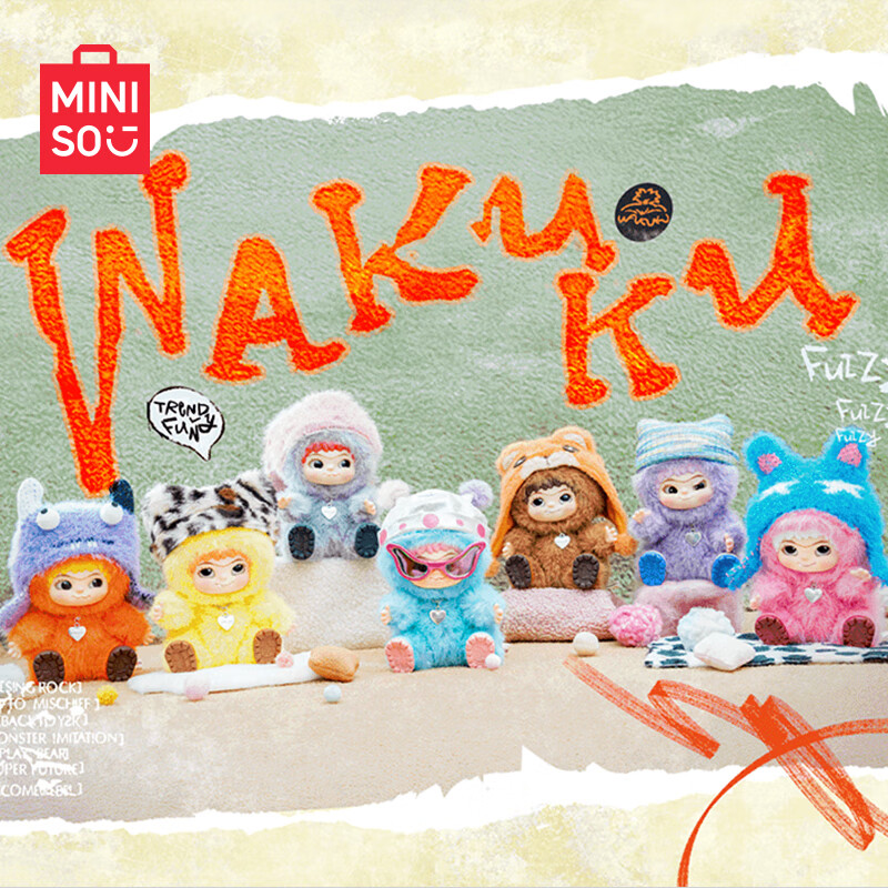 MINISO Wakuku Cute Plush Sticker Blind Box