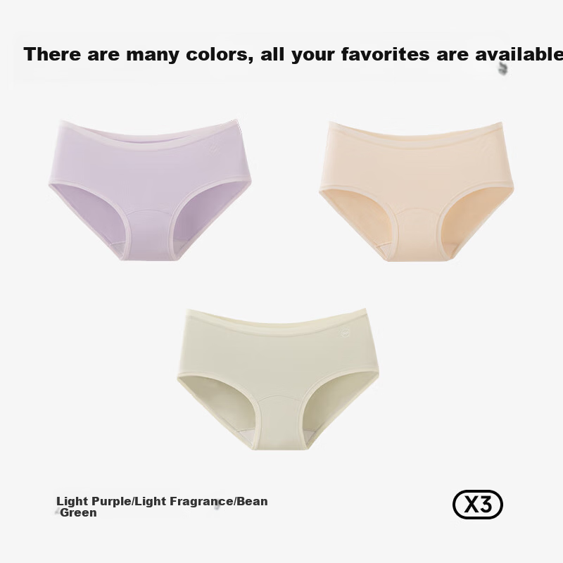MiiOW Women's Cotton Gusset Triangle Underwear 3-Pack