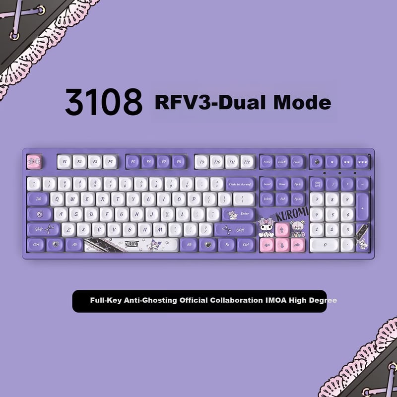 AKKO 3108RF V3 Kuromi Collaboration Mechanical Keyboard