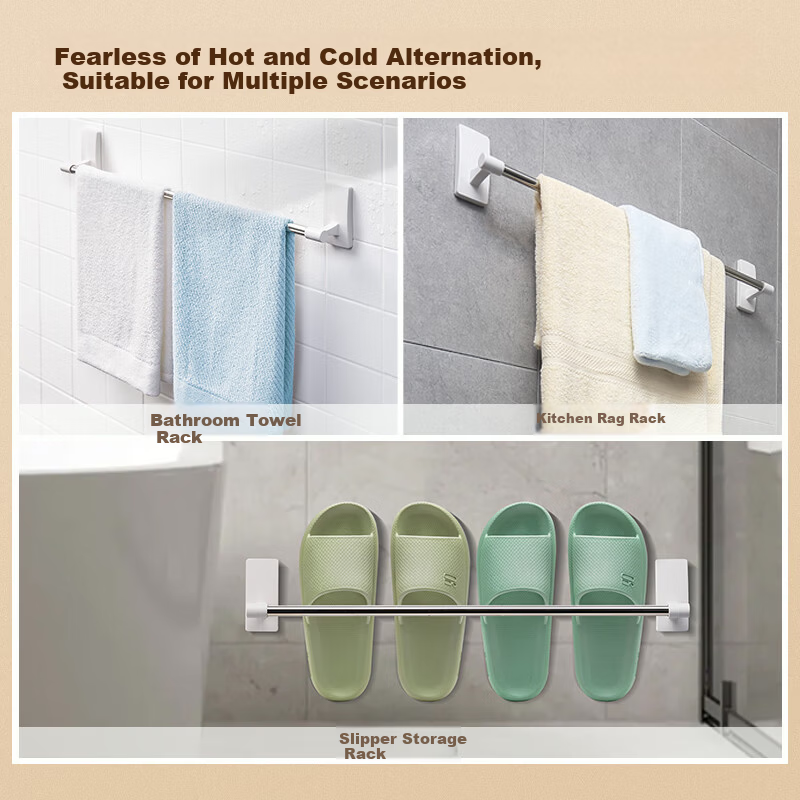 3M Single Rod Towel Rack - No Drill Wall Mount