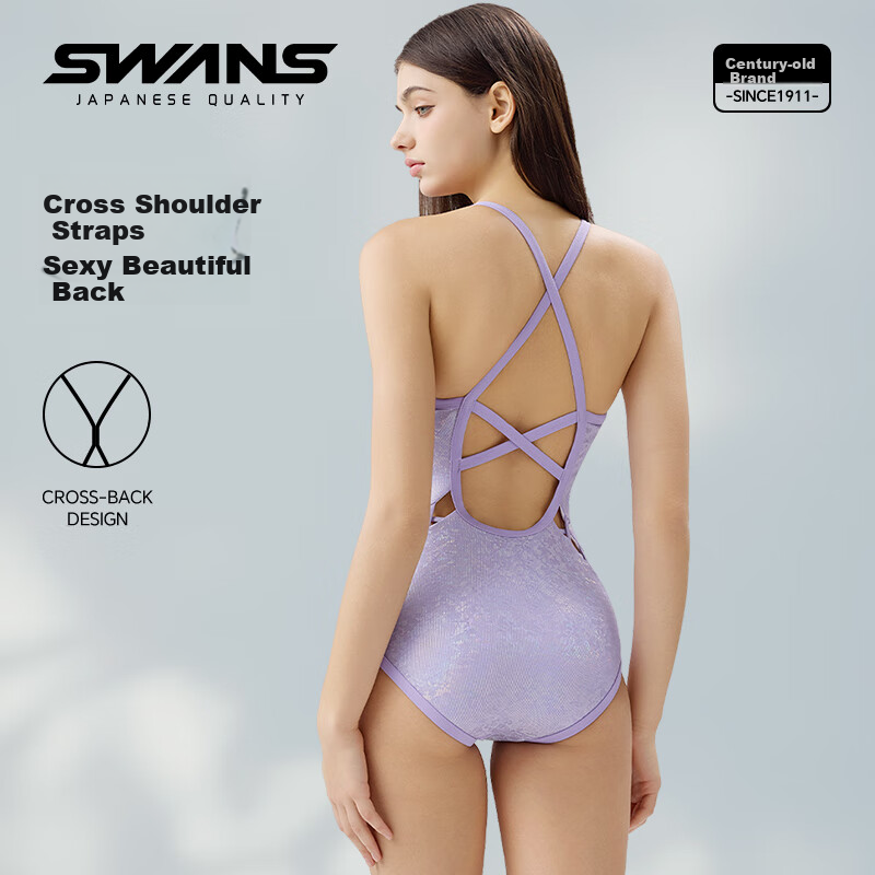 SWANS Women's One-Piece Triangle Swimsuit