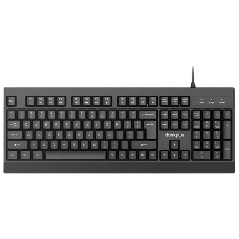 ThinkPlus Lenovo K100 Wired Keyboard - Black