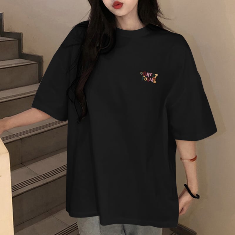 TonLion 2025 Summer Women's Back Print T-Shirt