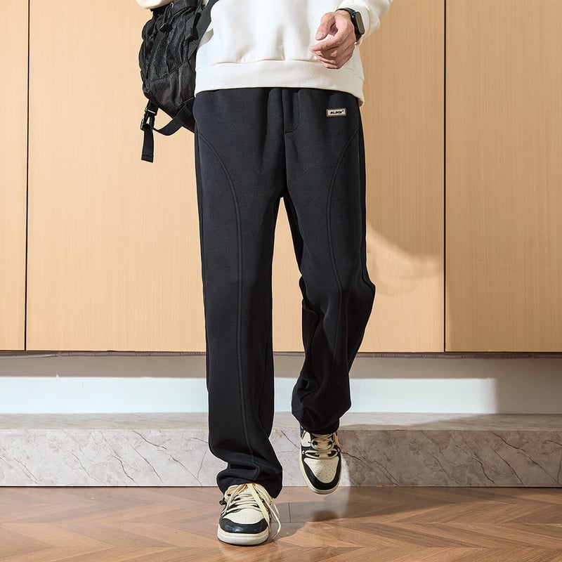 TonLion Knitted Fleece Casual Pants